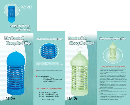 Lampa UV anti-insecte, 3 W, alimentare la priza, verde