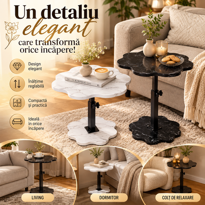 Măsuță de Cafea Floricică Reglabilă – Eleganță, Confort și Stil în Orice Colț al Casei!