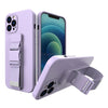 Husă din gel cu șnur pentru iPhone 12 Pro - Violet