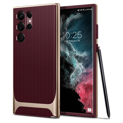 Husa Spigen NEO HYBRID GALAXY S22 ULTRA BURGUNDY