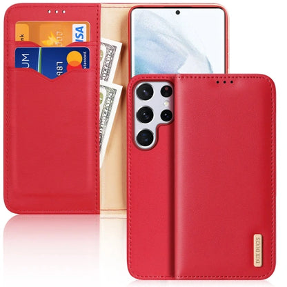 Husă Dux Ducis Hivo pentru Samsung Galaxy S22 Ultra - roșu