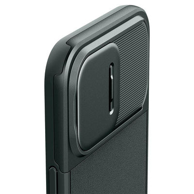 Husa Spigen Optik Armor Mag MagSafe iPhone 15 Pro Abyss Green