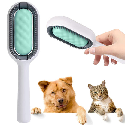 Perie de Pieptănare din Silicon 3-în-1 pentru Câini, Pisici și Alte Animale de Companie