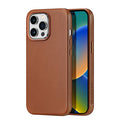 Husa Dux Ducis Naples pentru iPhone 14 Pro - Culoare Maro, Piele Magnetică cu MagSafe