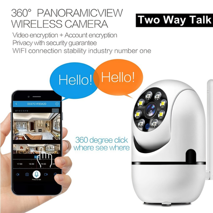 Camera Wireless Jortan Smart Home 1080P, functie Night Vision, detectie miscare, audio bidirectional