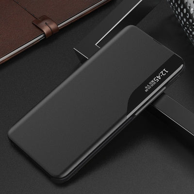 Husa Eco Leather View Case pentru Samsung Galaxy A02s EU, Negru
