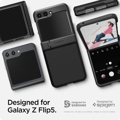 Husa Spigen Tough Armor Pro pentru Galaxy Z Flip 5 - Negru