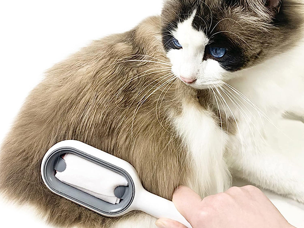 Perie de Pieptănare din Silicon 3-în-1 pentru Câini, Pisici și Alte Animale de Companie