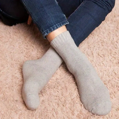 Set 4 Perechi Șosete Groase din Lână pentru Toamnă și Iarnă – Șosete Casual până la Gambă, Unisex (Mărimi 35-38 și 39-42)