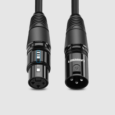 Cablu Audio UGREEN AV130 XLR Femelă - XLR Masculin pentru Microfon/Amplificator, 5m, Negru