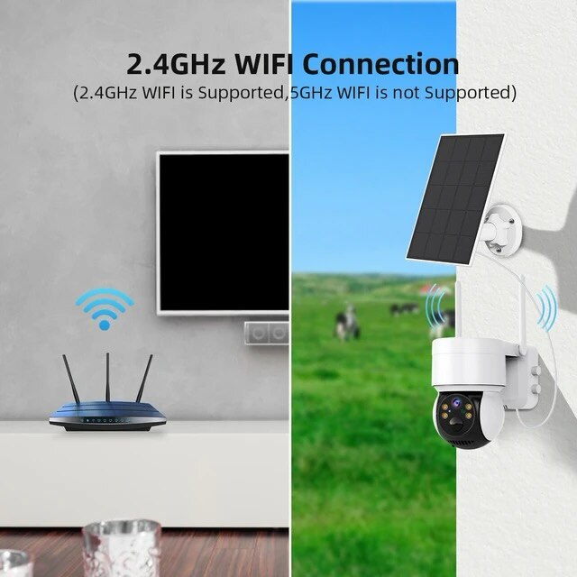 Camera de Supraveghere Solară Jortan, WIFI, Outdoor/Indoor, 1080P Full HD - Siguranță Continuă cu Viziune Nocturnă Color și Alarmă Inteligentă