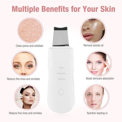 Ultrasonic Skin Scrubber – Aparat de Curățare Facială Profundă și Îngrijire a Pielii