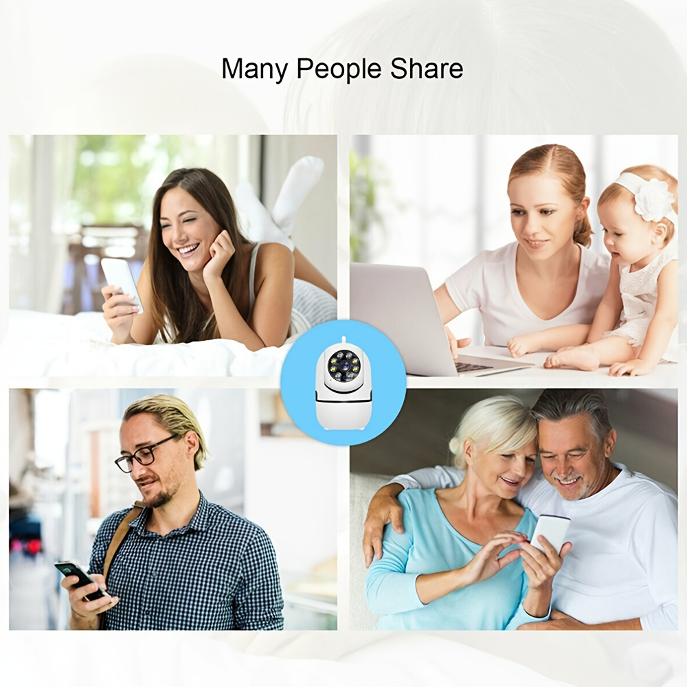 Camera Wireless Jortan Smart Home 1080P, functie Night Vision, detectie miscare, audio bidirectional
