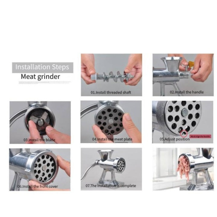 Mașină de Tocat Manuală JCW B10 - Aluminiu cu Design Clasic