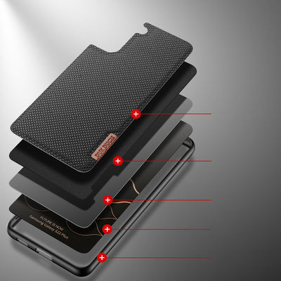 Dux Ducis Fino Case Cover - Material Nylon pentru Samsung Galaxy S22/S22 Plus - Negru