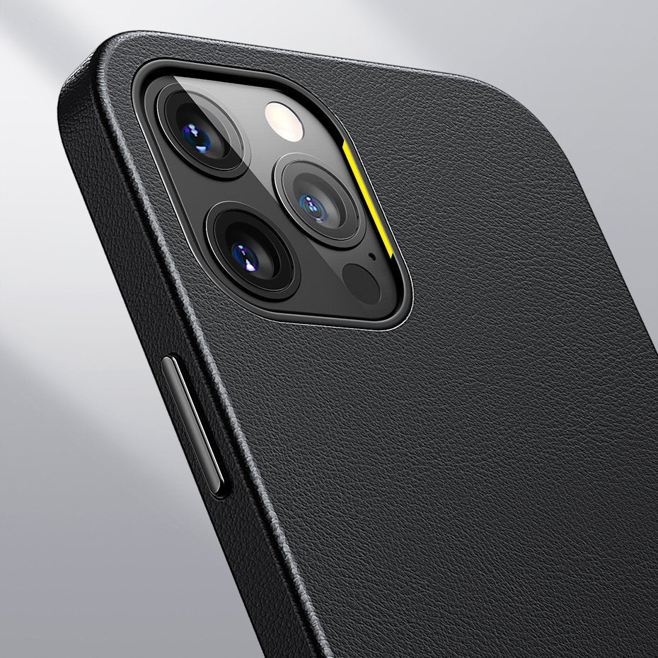 Husa din Piele Eco Baseus Magnetic pentru iPhone 12 Pro Max 6.7" - Negru
