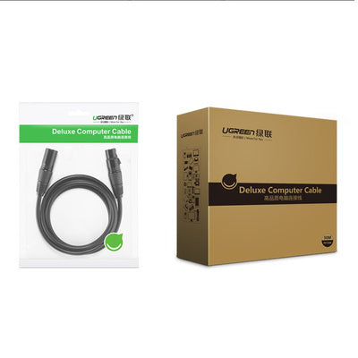 Cablu Audio UGREEN AV130 XLR Femelă - XLR Masculin pentru Microfon/Amplificator, 5m, Negru