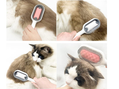 Perie de Pieptănare din Silicon 3-în-1 pentru Câini, Pisici și Alte Animale de Companie