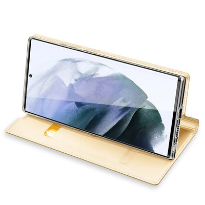 Husa Dux Ducis Skin Pro Holster Cover pentru Samsung Galaxy S22 Ultra Gold