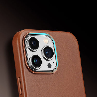 Husa Dux Ducis Naples pentru iPhone 14 Pro - Culoare Maro, Piele Magnetică cu MagSafe