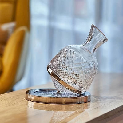 Decantor de Vin Rotativ de Lux - Set Elegant pentru Iubitorii de Vin