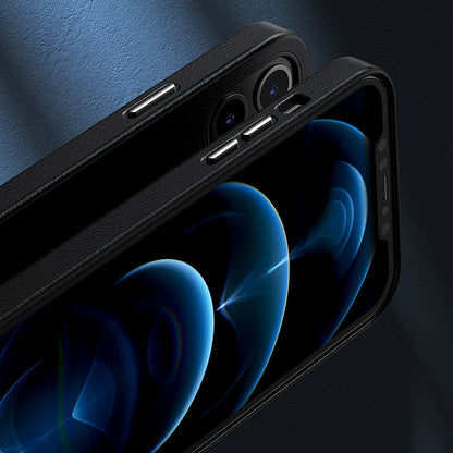 Husa din Piele Eco Baseus Magnetic pentru iPhone 12 Pro Max 6.7" - Negru