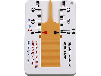Tester indicator uzură anvelope, măsurător adâncime profil
