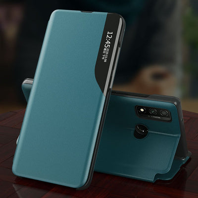 Husa Eco Leather View Case pentru Samsung Galaxy A02s EU, Negru