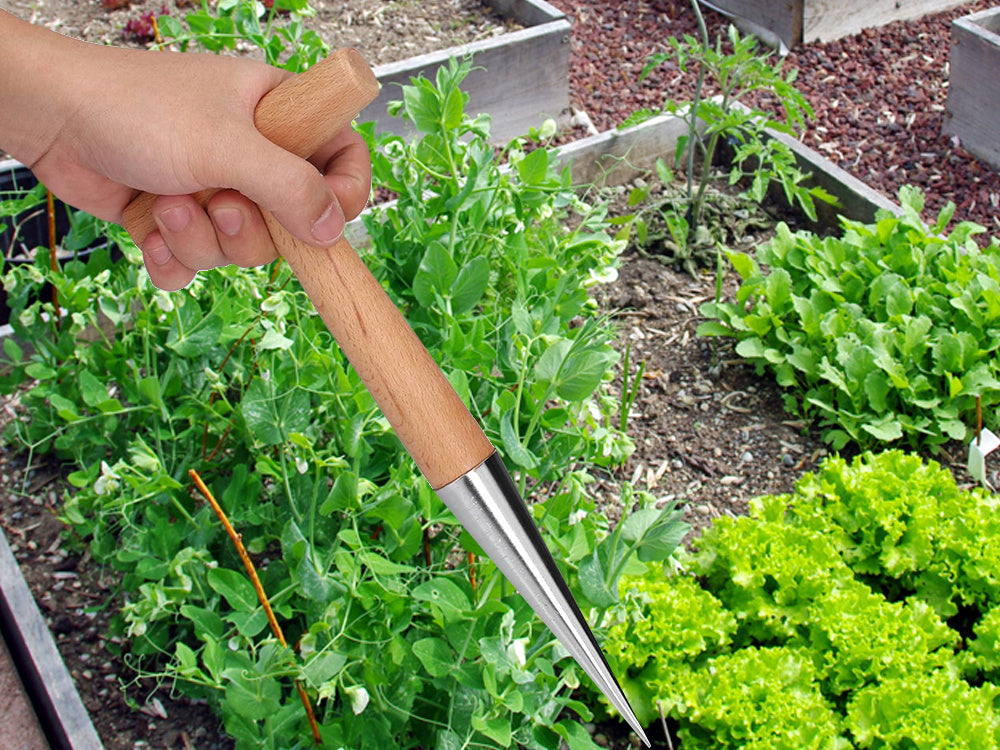 Unealta de Plantat din Lemn pentru Bulbi și Plante în Ghivece