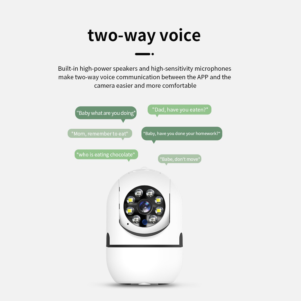 Camera Wireless Jortan Smart Home 1080P, functie Night Vision, detectie miscare, audio bidirectional