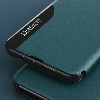 Husa Eco Leather View Case pentru Samsung Galaxy A02s EU, Negru