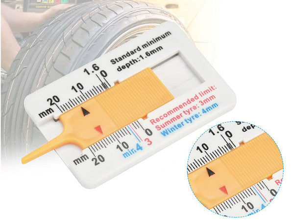 Tester indicator uzură anvelope, măsurător adâncime profil