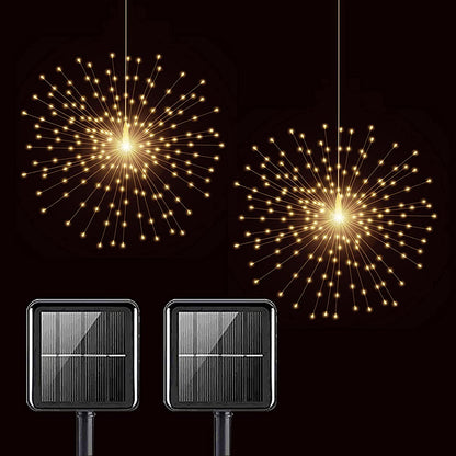 Instalație 5 Artificii Premium Solare cu Telecomandă, 500 LED-uri, 34 cm diametru