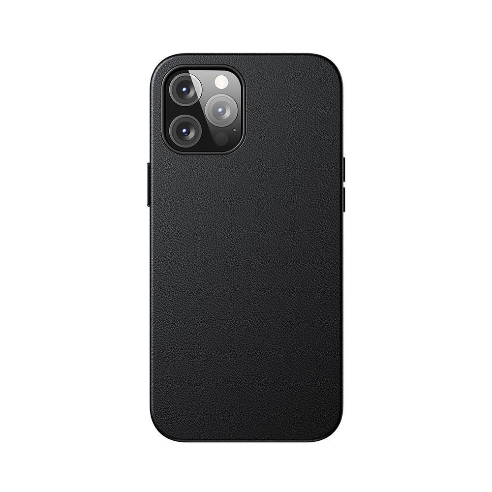 Husa din Piele Eco Baseus Magnetic pentru iPhone 12 Pro Max 6.7" - Negru