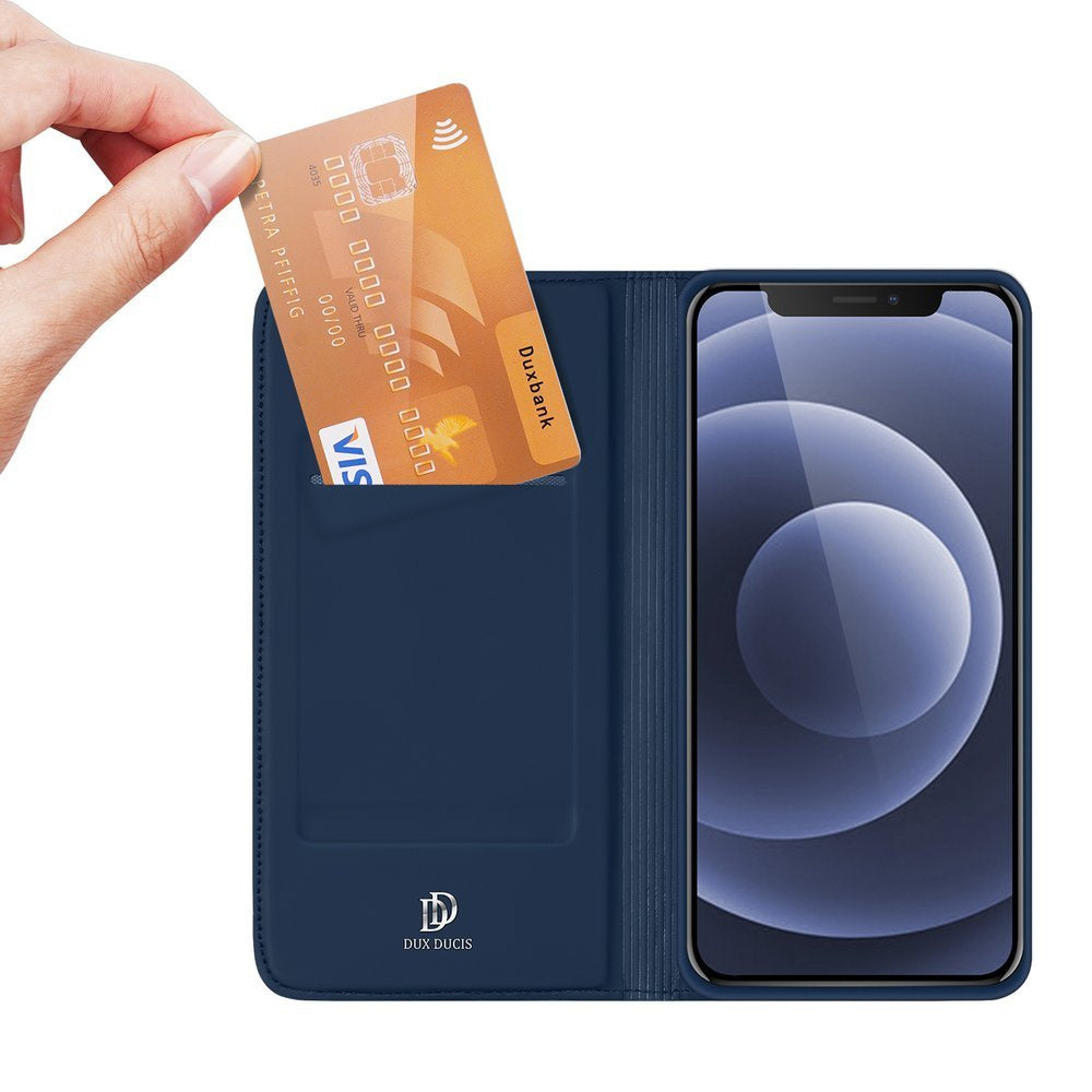 Husă Flip Dux Ducis Skin Pro pentru iPhone 13, Albastră