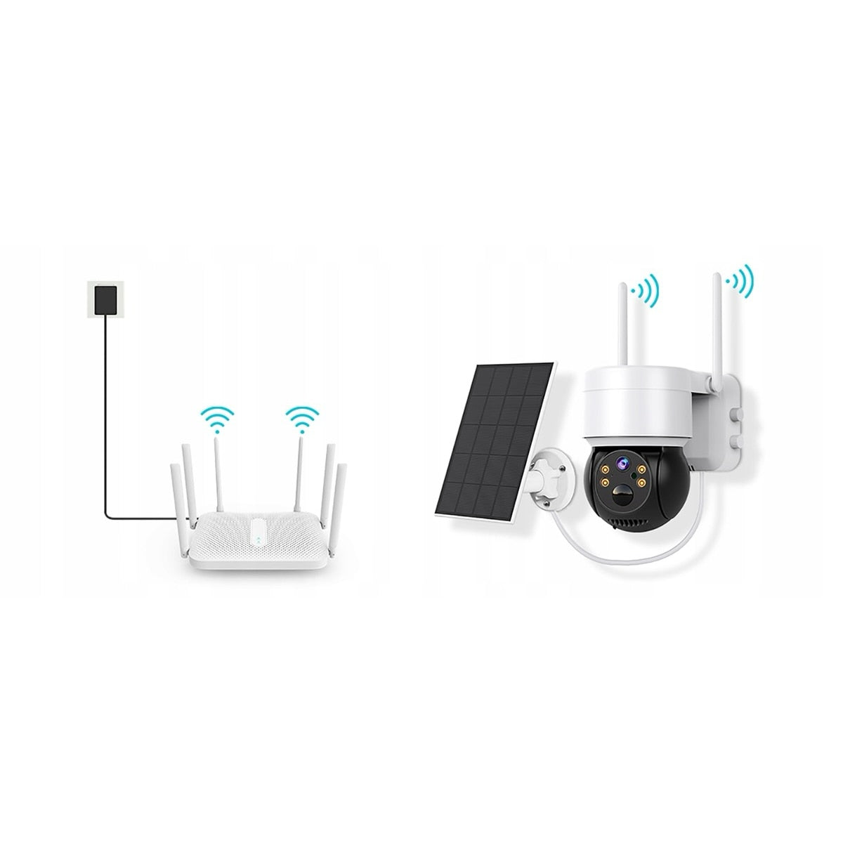 Camera de Supraveghere Solară Jortan, WIFI, Outdoor/Indoor, 1080P Full HD - Siguranță Continuă cu Viziune Nocturnă Color și Alarmă Inteligentă