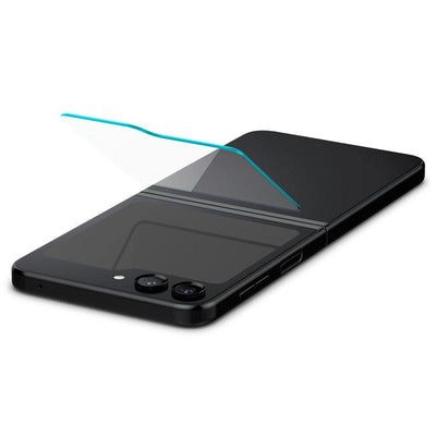 Pachet 2 Folii Tempered Glass Spigen GLAS.TR "EZ FIT" pentru Samsung Galaxy Z Flip 5 - Transparent