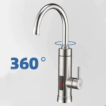 Robinet Electric Instant din Inox, cu Display LED și Rotire 360 Grade, 3000W