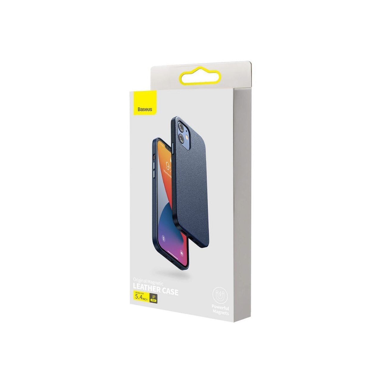 Husa din Piele Eco Baseus Magnetic pentru iPhone 12 / 12 Pro 6.1", Compatibilă MagSafe - Neagră