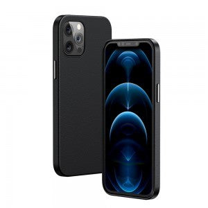 Husa din Piele Eco Baseus Magnetic pentru iPhone 12 Pro Max 6.7" - Negru