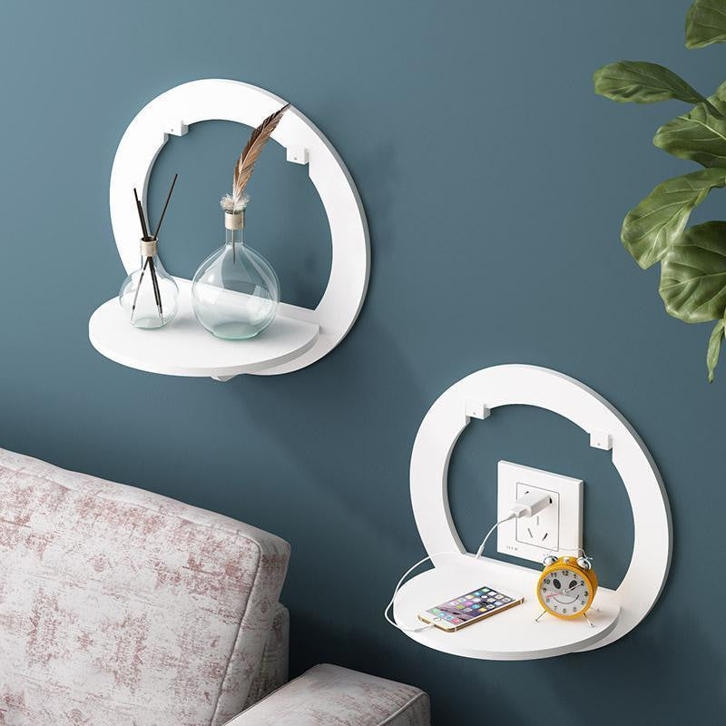 Raft Alb Decorativ Hexagonal, Patrat și Rotund,