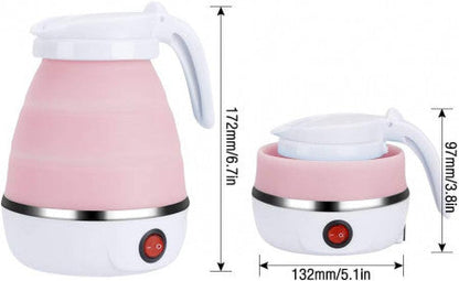 Fierbător Electric Pliabil, Silicon/Inox, 600W, 0.6L, culoare aleatorie