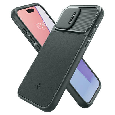 Husa Spigen Optik Armor Mag MagSafe iPhone 15 Pro Abyss Green