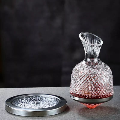 Decantor de Vin Rotativ de Lux - Set Elegant pentru Iubitorii de Vin