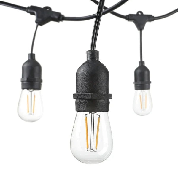 Ghirlandă Luminoasă pentru Grădină 10m, Lumina Caldă (3000 K), Protecție IP44, 10 Becuri LED Exterioare