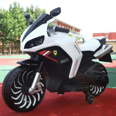 RESIGILATA- Motocicleta electrica pentru Copii - 12V, Accelerator Manual, Muzică și Lumină si Abur