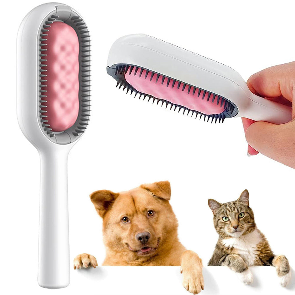Perie de Pieptănare din Silicon 3-în-1 pentru Câini, Pisici și Alte Animale de Companie