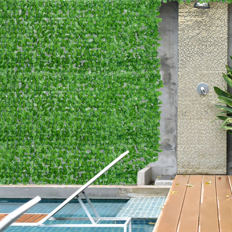 Gard Artificial Verde cu Frunze Iedera 300x50cm - Protecție Vânt și Soare