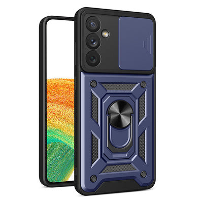 Husa Hybrid Armor Camshield pentru Samsung Galaxy A34 5G - Albastru