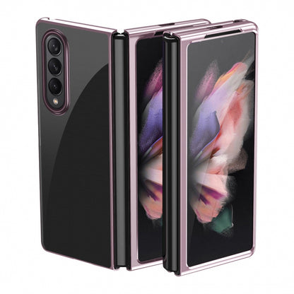 Husă Plating Case cu Cadru Electroplacat pentru Samsung Galaxy Z Fold 3 - Roz